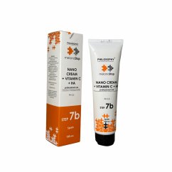 NANO CREAM + VITAMIN C + HA PROFESSIONAL USE / ОСВЕТЛЯЮЩИЙ И УВЛАЖНЯЮЩИЙ НАНО КРЕМ С ВИТАМИНОМ С И ГИАЛУРОНОВОЙ КИСЛОТОЙ  100 ml step 7b