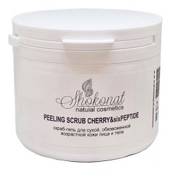  Скраб-гель для лица для сухой, обезвоженной возрастной кожи PEELING SCRUB CHERRY&sixPEPTIDE