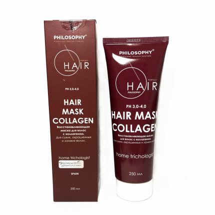 МАСКА С КОЛЛАГЕНОМ ВОССТАНАВЛИВАЮЩАЯ HAIR MASK COLLAGEN HOME TRIHOLOGIST 250 ML